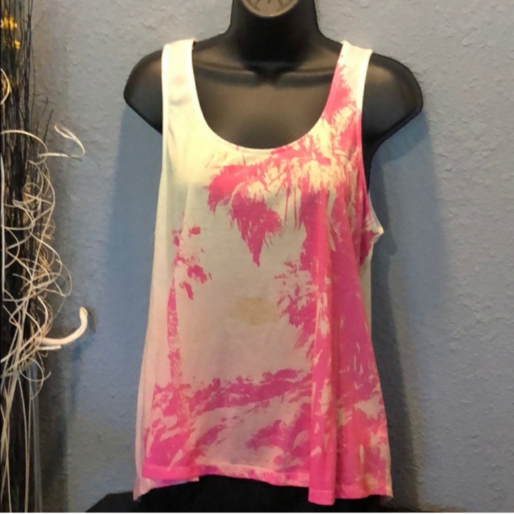 REPOSH Mossimo XL pink yellow beach tank